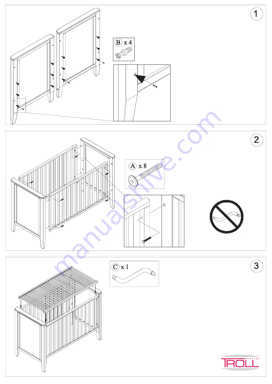 TROLL nursery IVORY COT 208.12 Скачать руководство пользователя страница 4