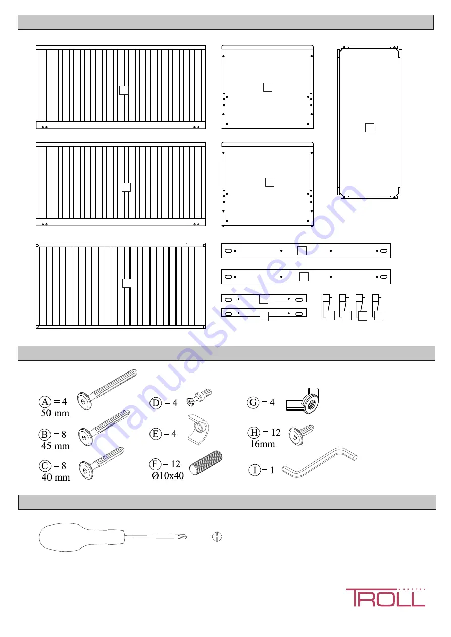 TROLL nursery SCANDY COTBED Quick Start Manual Download Page 3