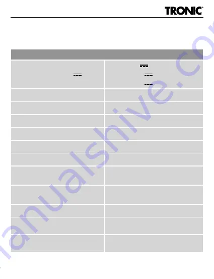 Tronic 401440 2107 Operating Instructions Manual Download Page 22