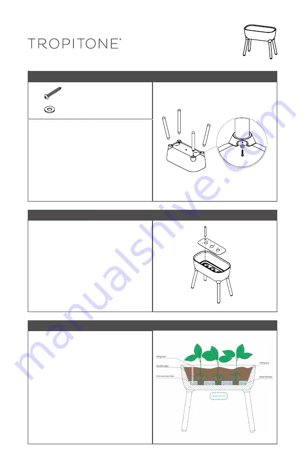 tropitone GARDEN PLANTER Assembly Instructions Download Page 3