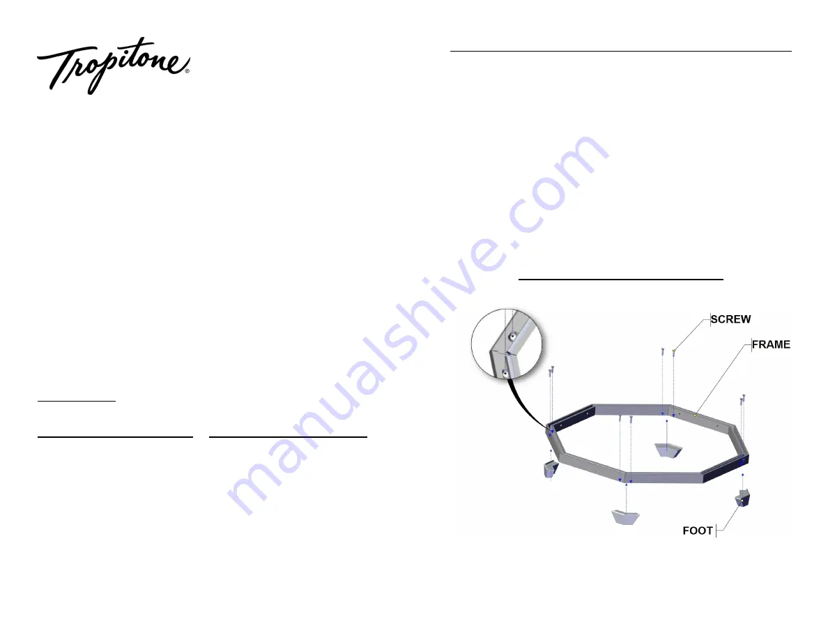 tropitone R9T00022 Скачать руководство пользователя страница 1