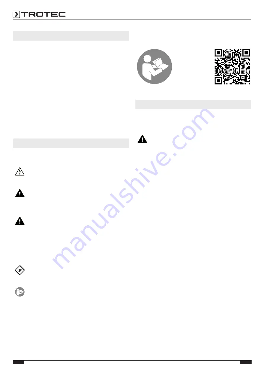 Trotec BF06WP Operating Manual Download Page 2