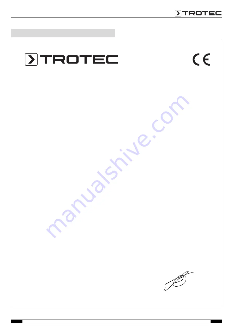 Trotec PT 6500 S Operating Manual Download Page 13