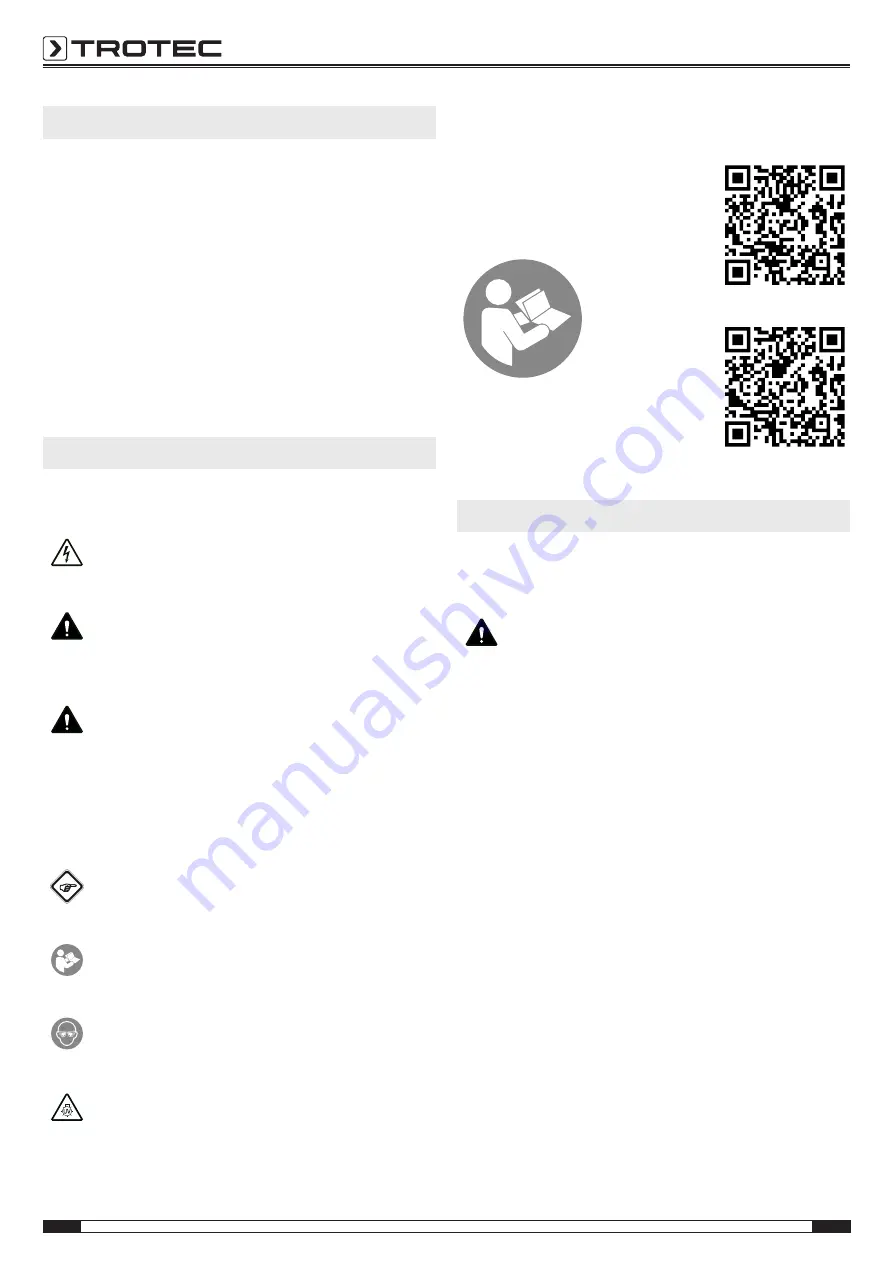 Trotec UV TRACKMASTER WF Operating Manual Download Page 2