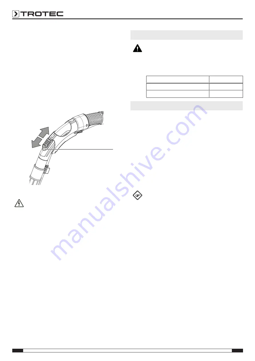 Trotec VC 1200W Operating Manual Download Page 14