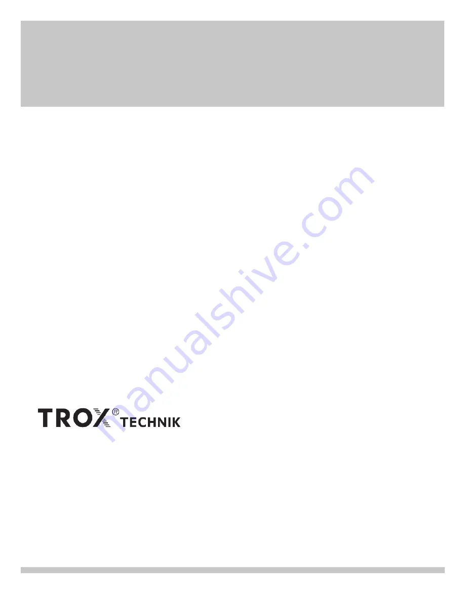 Trox Technik DID301 Installation, Operation And Maintenance Manual Download Page 12