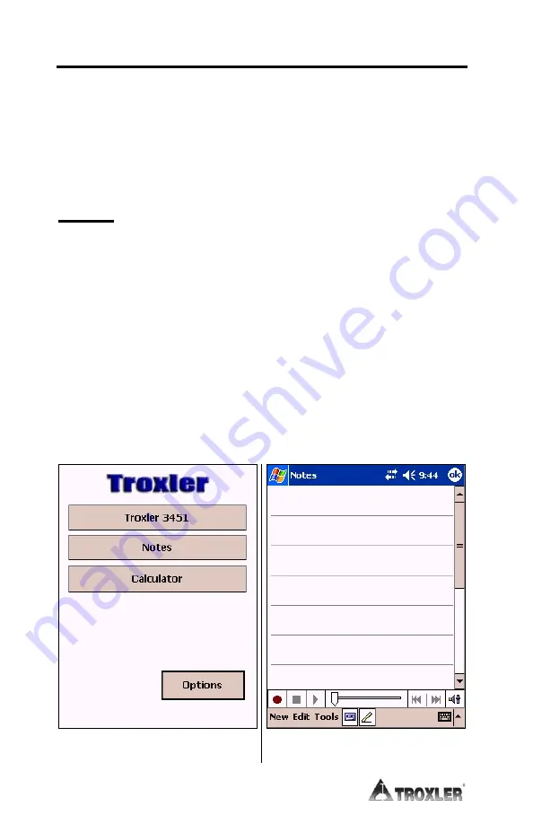 Troxler Enhanced RoadReader Plus 3451 Manual Of Operation And Instruction Download Page 45