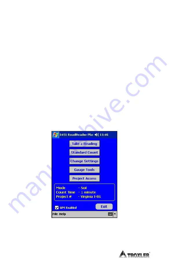 Troxler Enhanced RoadReader Plus 3451 Manual Of Operation And Instruction Download Page 53