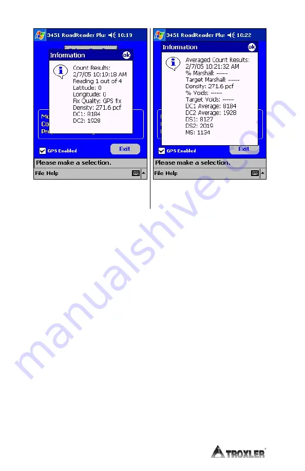 Troxler Enhanced RoadReader Plus 3451 Manual Of Operation And Instruction Download Page 83