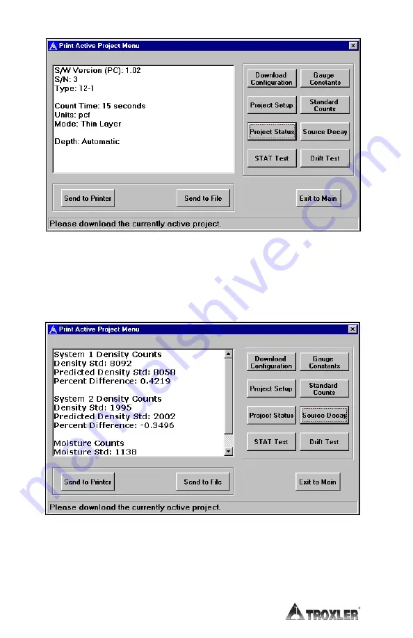 Troxler Enhanced RoadReader Plus 3451 Manual Of Operation And Instruction Download Page 147