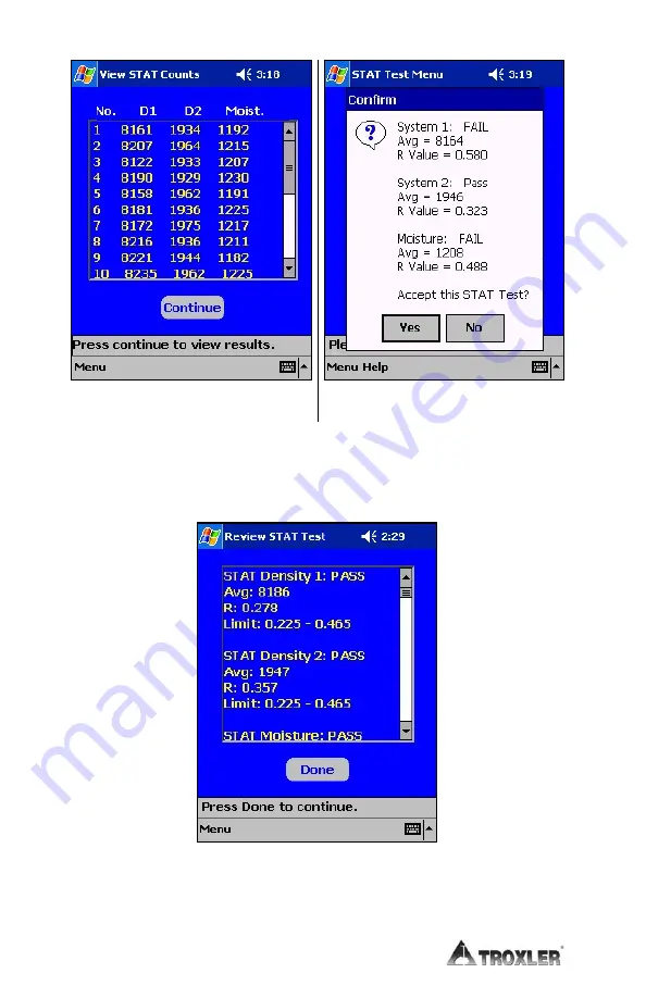 Troxler Enhanced RoadReader Plus 3451 Manual Of Operation And Instruction Download Page 187