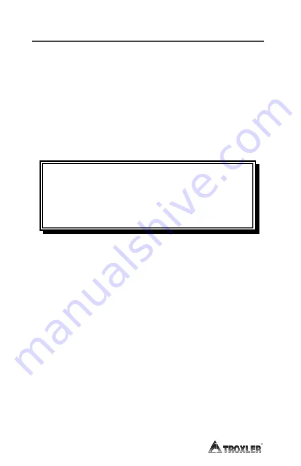 Troxler NTO 4730 Manual Of Operation And Instruction Download Page 54