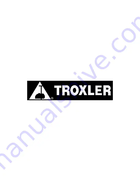 Troxler TroxAlert Instruction Manual Download Page 1