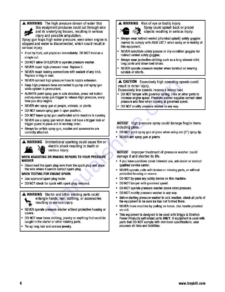 Troy-Bilt 020641 Operator'S Manual Download Page 6