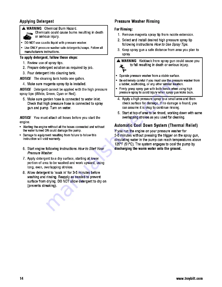 Troy-Bilt 020641 Operator'S Manual Download Page 14