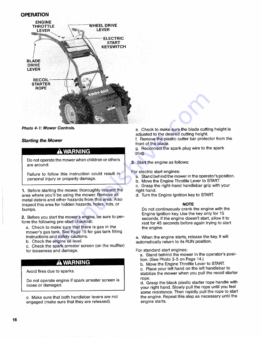 Troy-Bilt 31/2 HP Скачать руководство пользователя страница 18