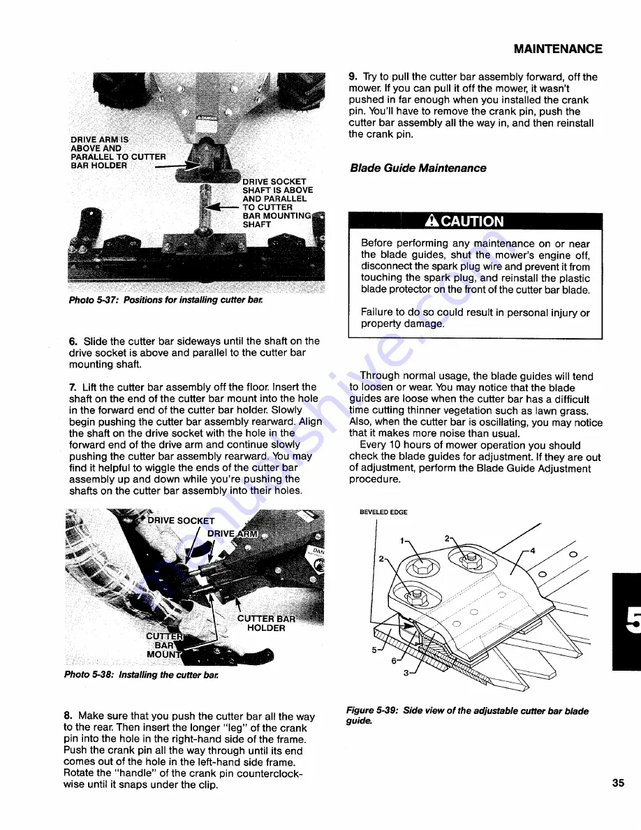 Troy-Bilt 31/2 HP Owner'S/Operator'S Manual Download Page 37