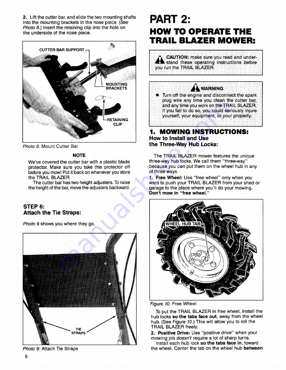 Troy-Bilt Trail Blazer Owner'S/Operator'S Manual Download Page 7