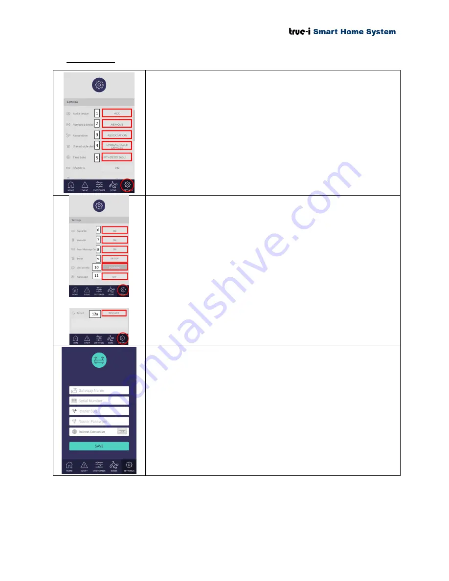 true-i SMART HOME SYSTEM User Manual Download Page 19