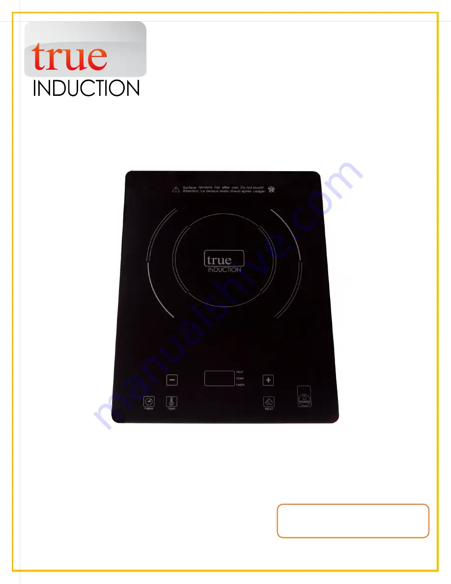 True Induction TI-1B User Manual Download Page 1