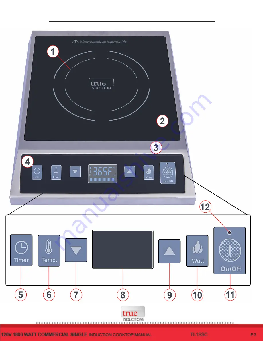 True Induction TI-1SSC Скачать руководство пользователя страница 5