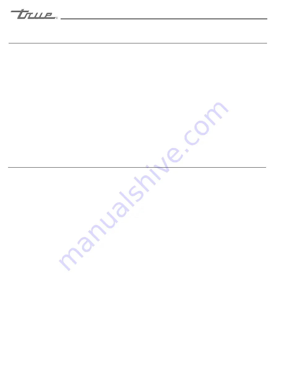 True Manufacturing Company TGU-2 Installation Manual Download Page 8