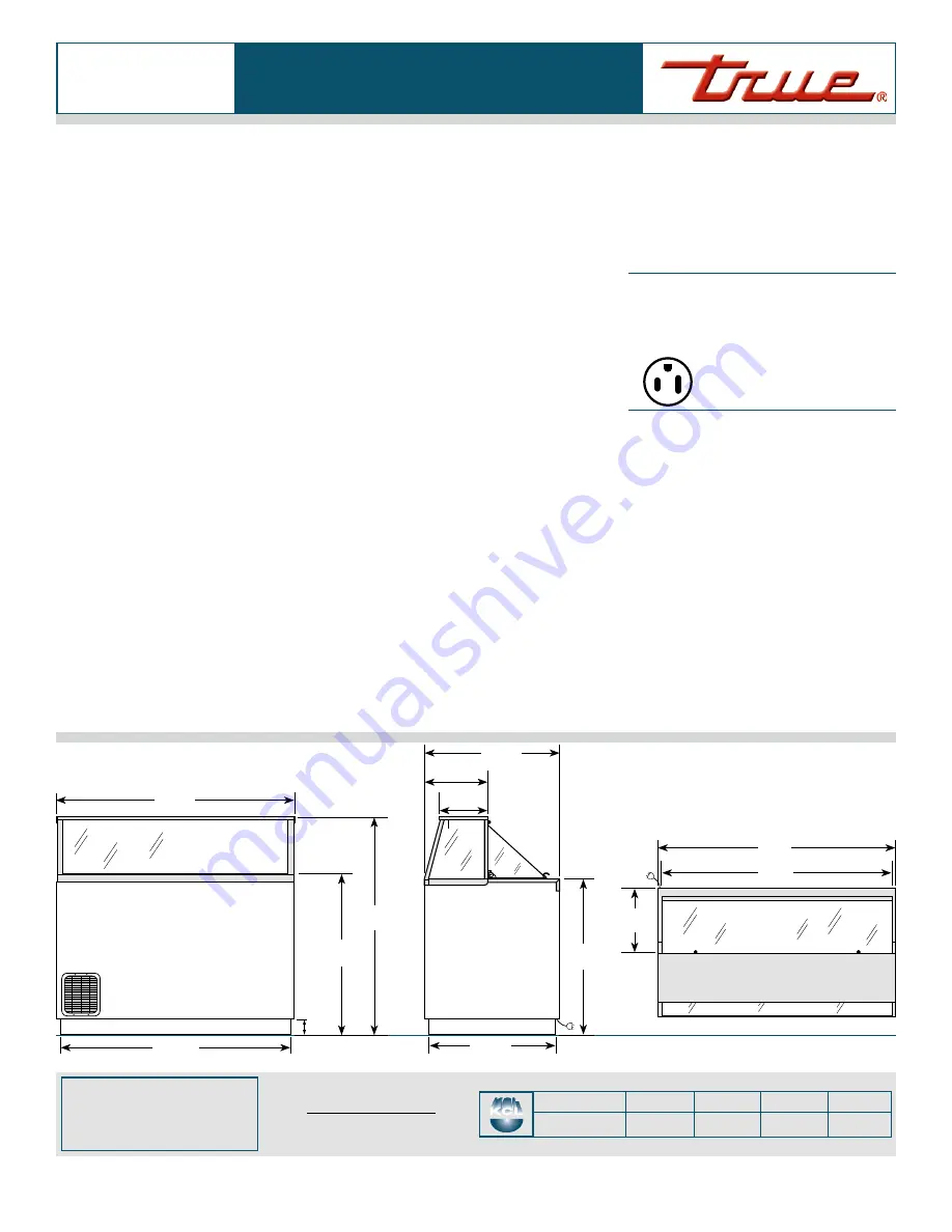 True Dipping Cabinet TDC-47 Specifications Download Page 2