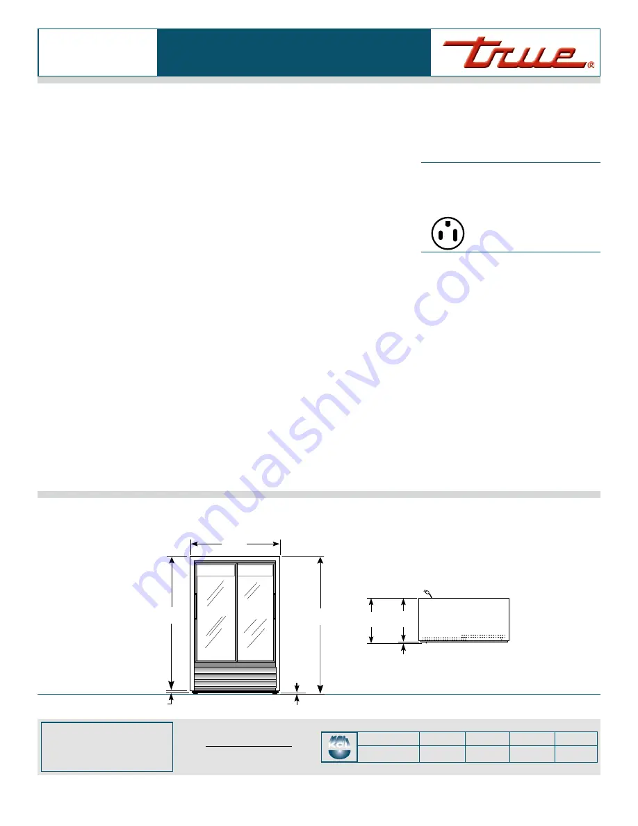 True GDM-33SSL-54 Specifications Download Page 2