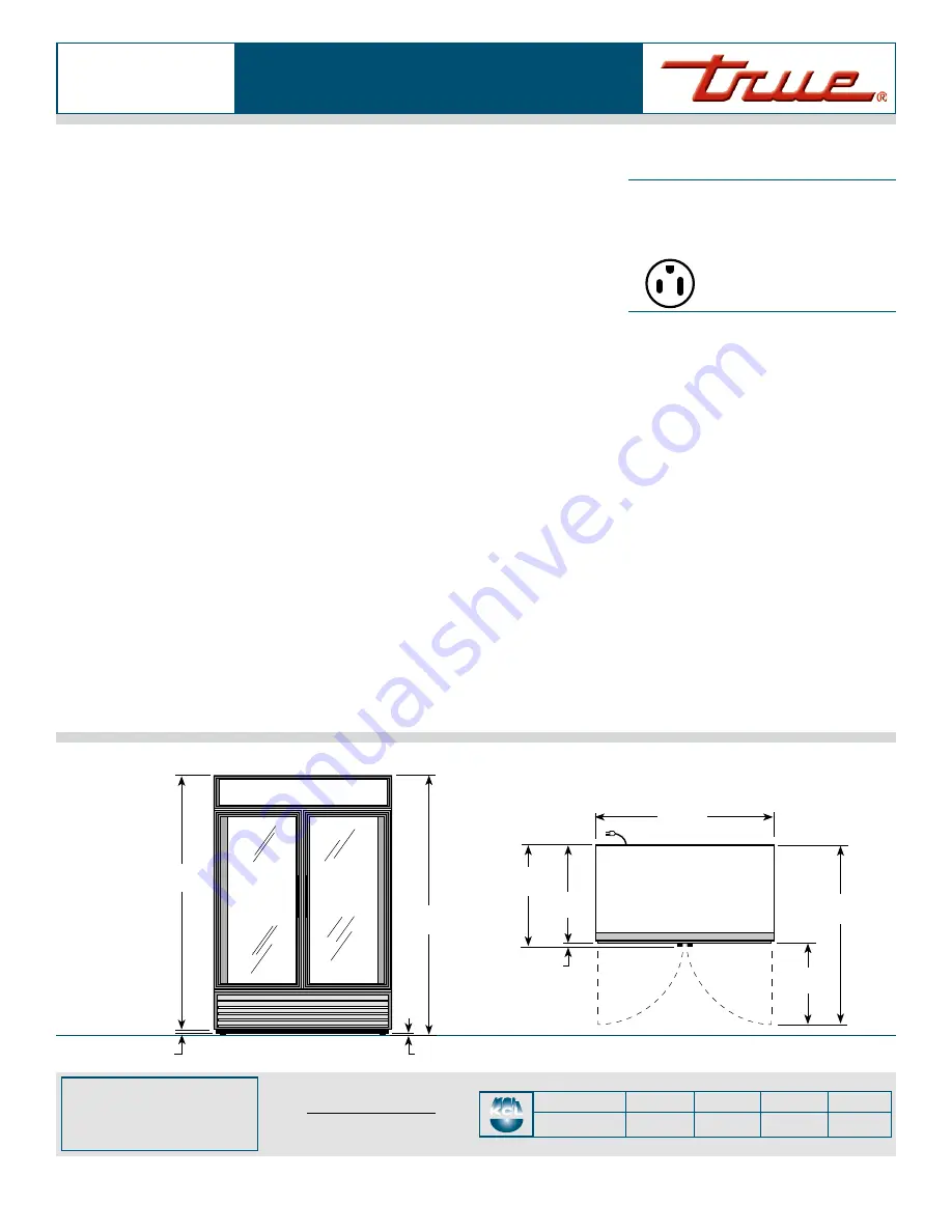 True GDM-49 Specifications Download Page 2