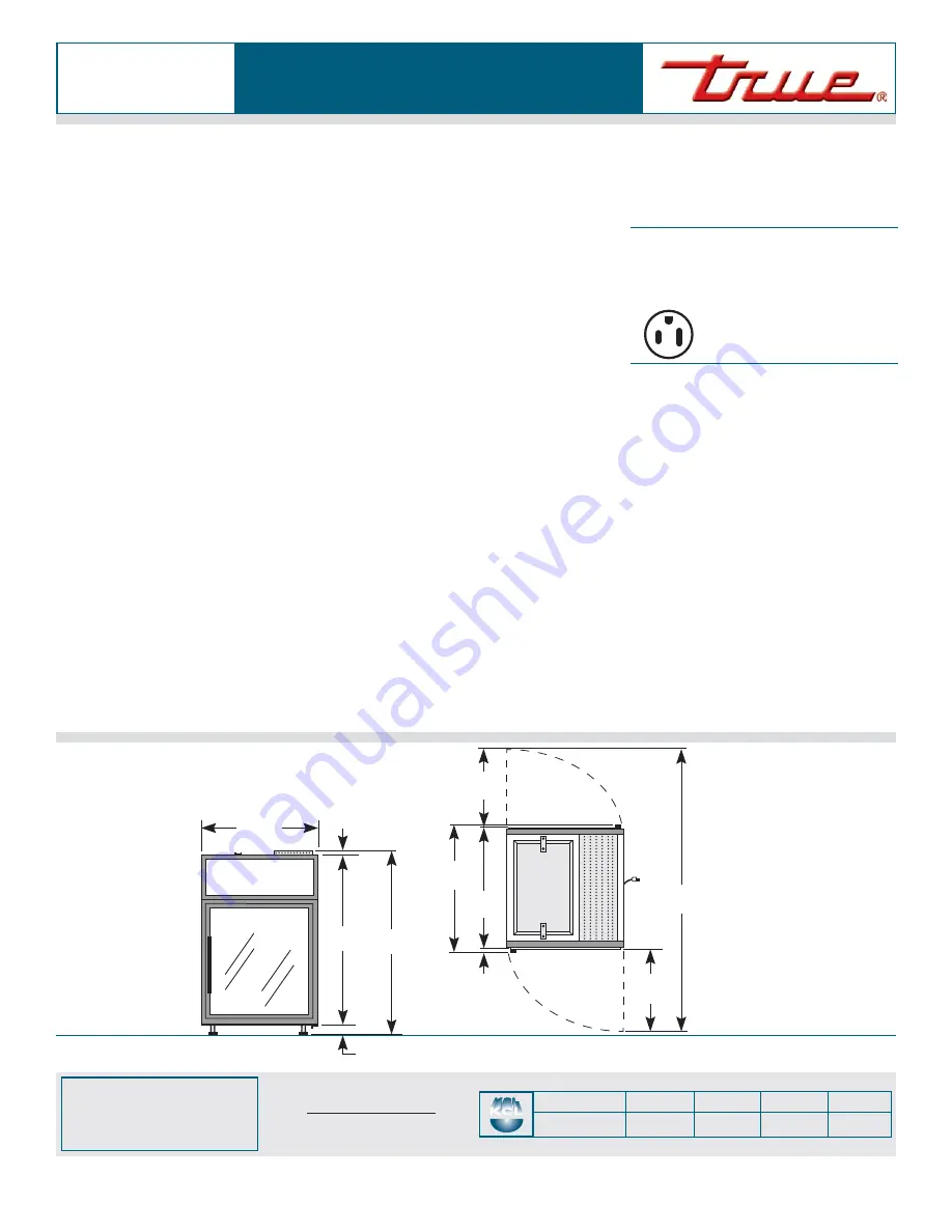 True GDM-5F-PT Specifications Download Page 2