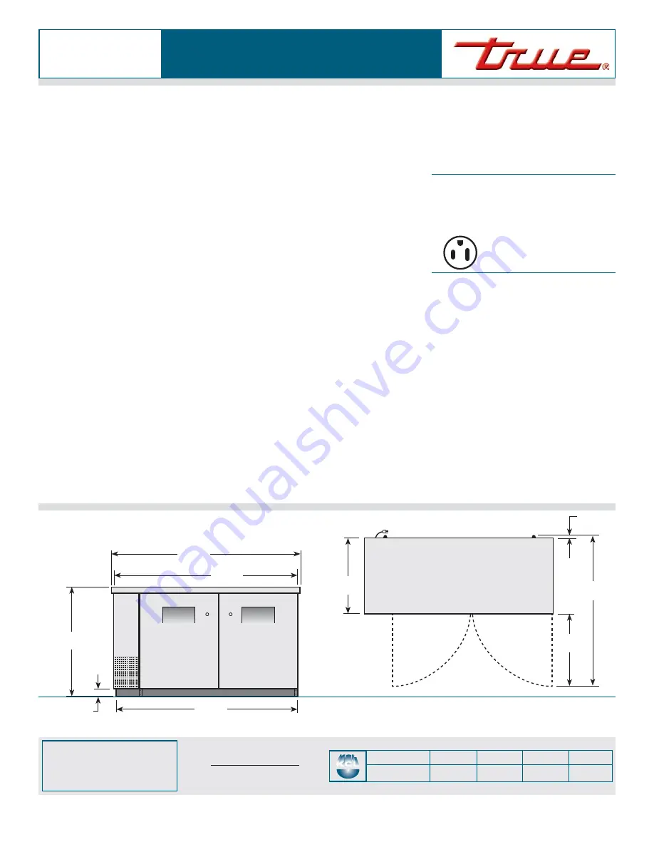 True TBB-24-60FR-S Specifications Download Page 2