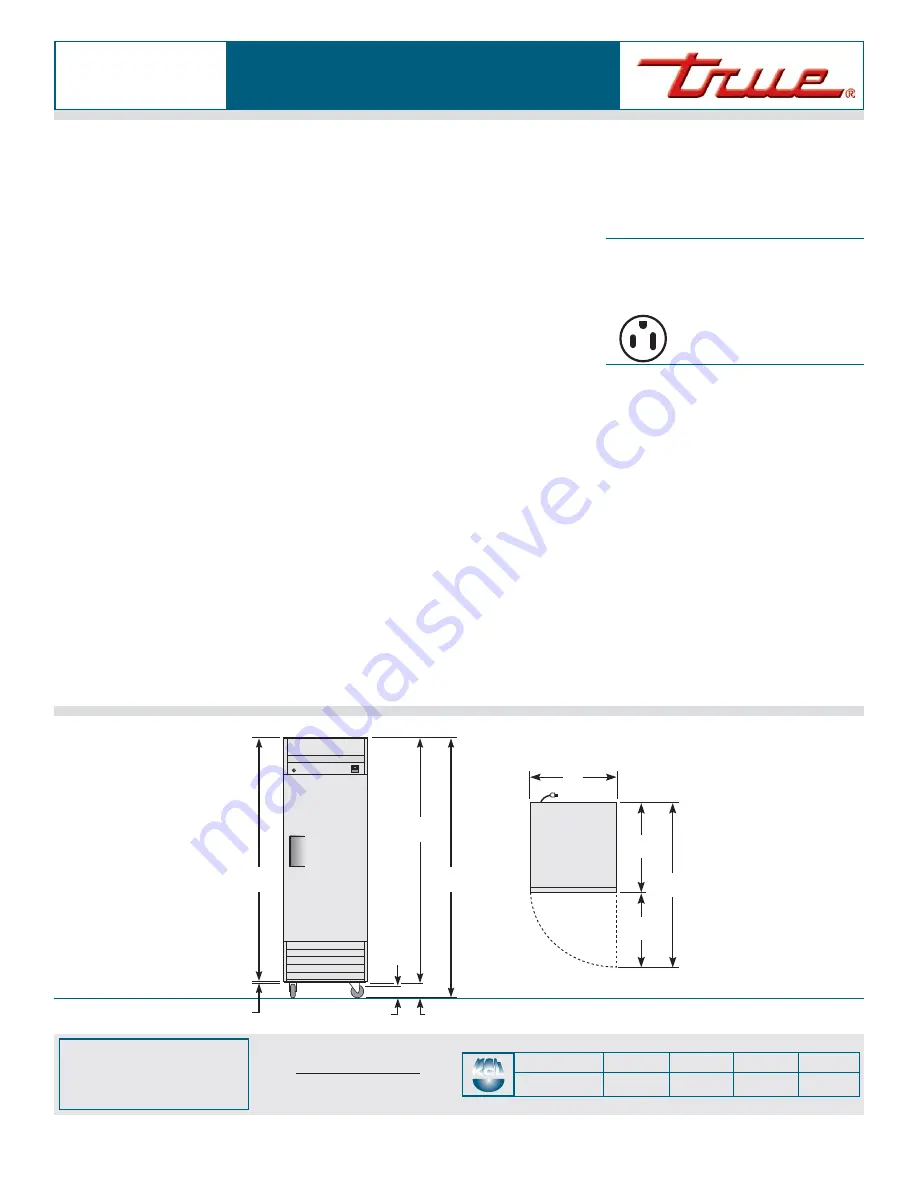 True TS-23F Specifications Download Page 2