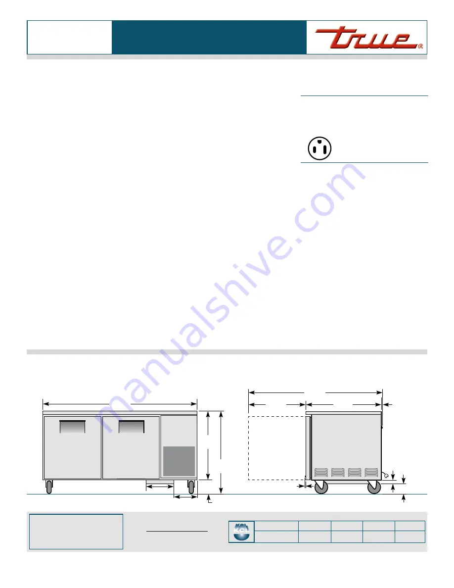 True TUC-67F Specifications Download Page 2