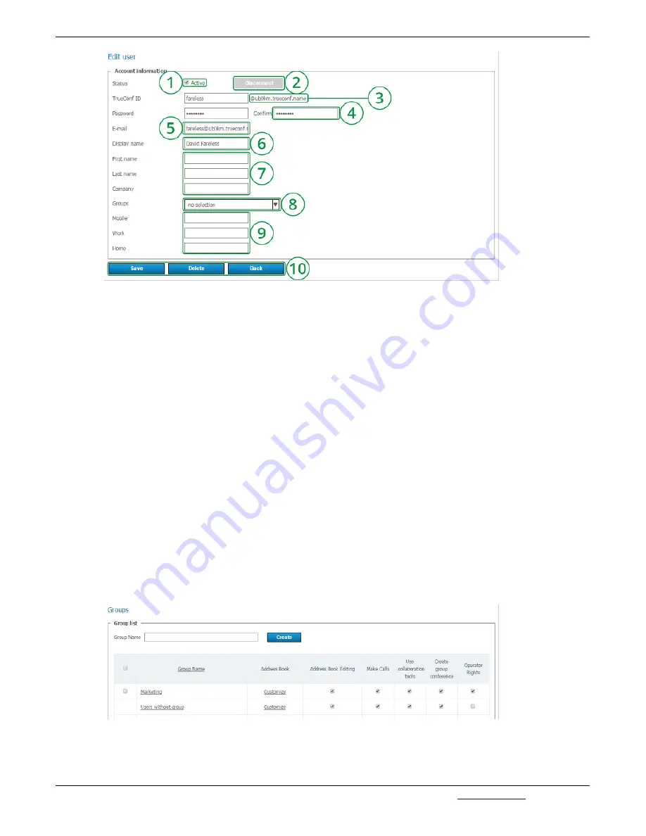 TrueConf TrueConf Server Administrator'S Manual Download Page 40