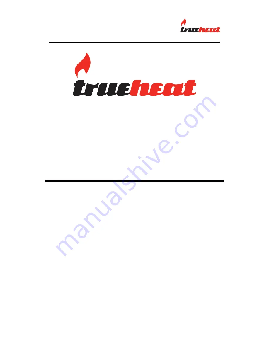 Trueheat TCO85 Installation And Operation Manual Download Page 1