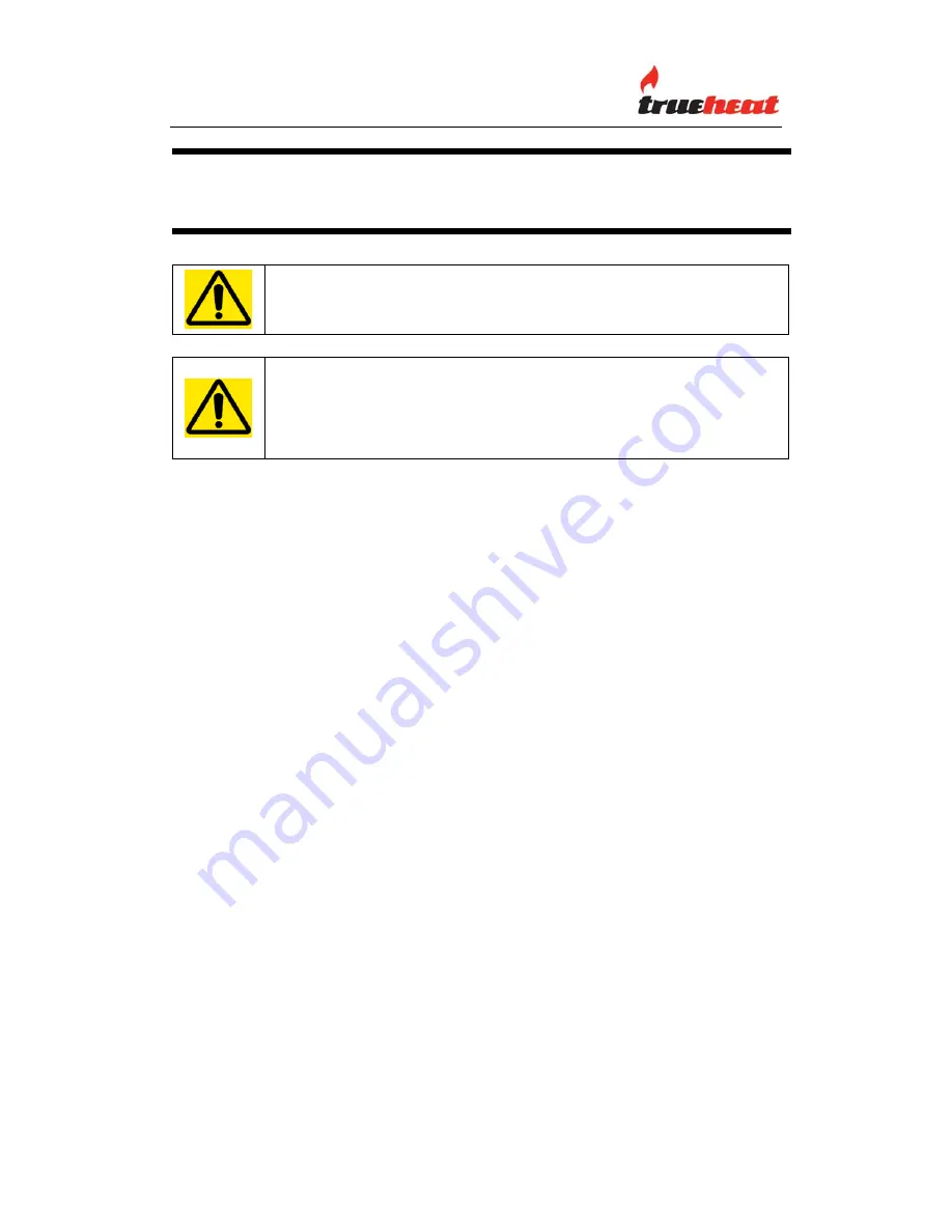 Trueheat Trueheat Range Series Installation And Operation Manual Download Page 21