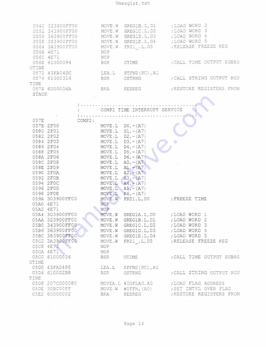 TrueTime VME-SG2 560-5608 Manual Download Page 48