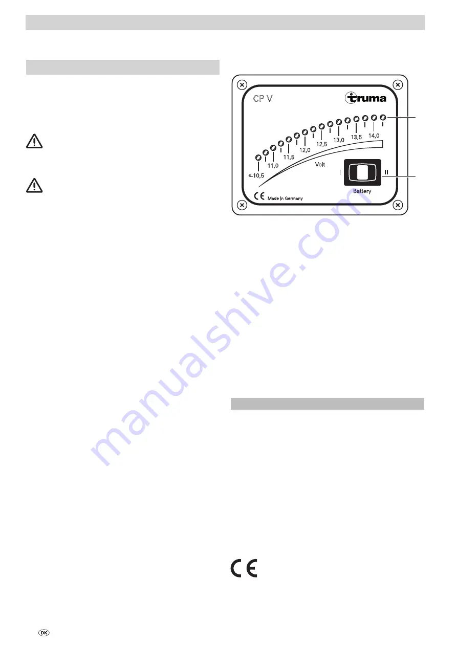 Truma CP V Operating Instructions & Installation Instructions Download Page 12