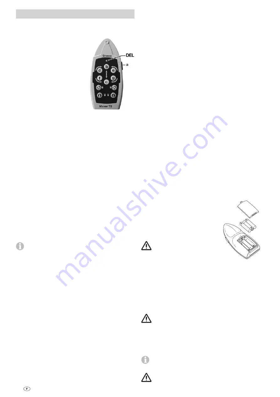 Truma Mover TE R4 Operating Instructions And Installation Instructions Download Page 26