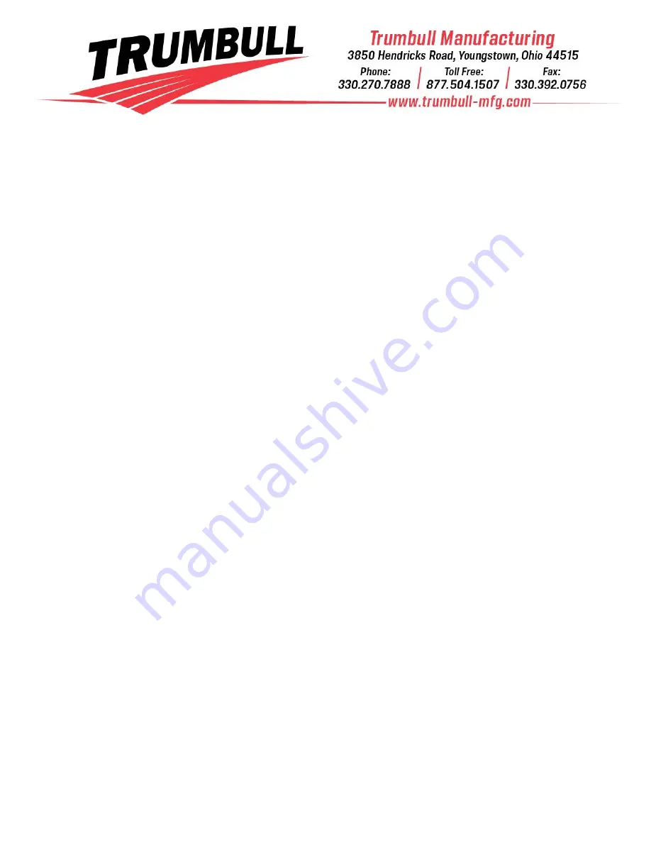 Trumbull 1367-1349 Installation, Operation And Maintenance Manual Download Page 1