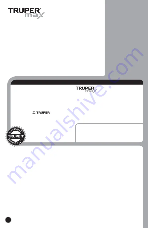 Truper 101402 Manual Download Page 12