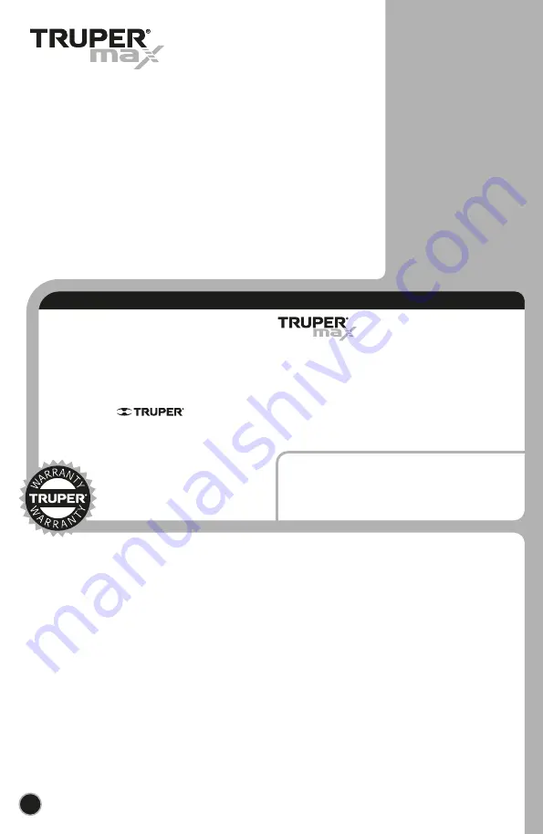 Truper 101404 Manual Download Page 12