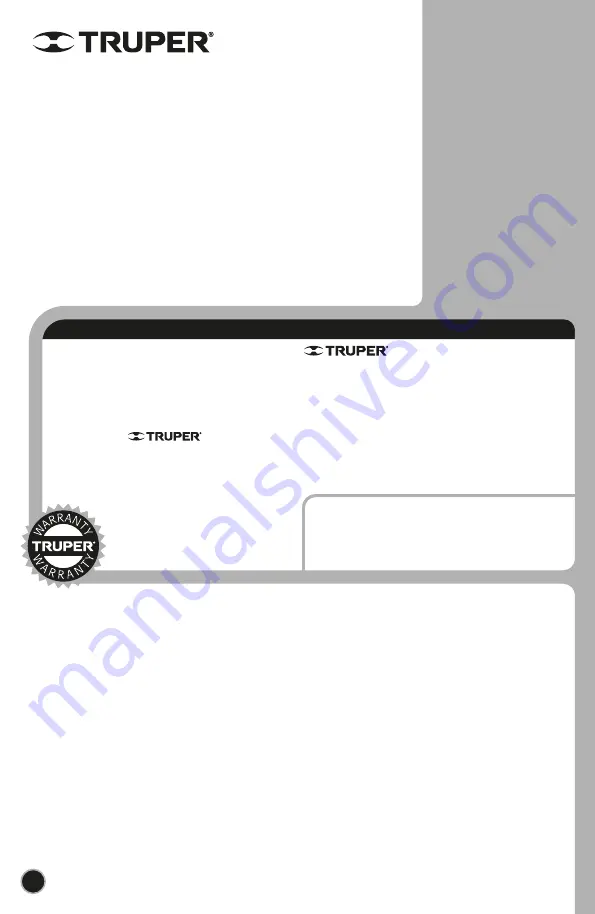 Truper 101520 Manual Download Page 12