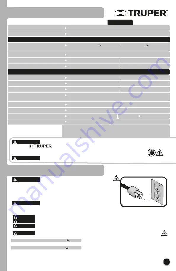 Truper 11787 Скачать руководство пользователя страница 3