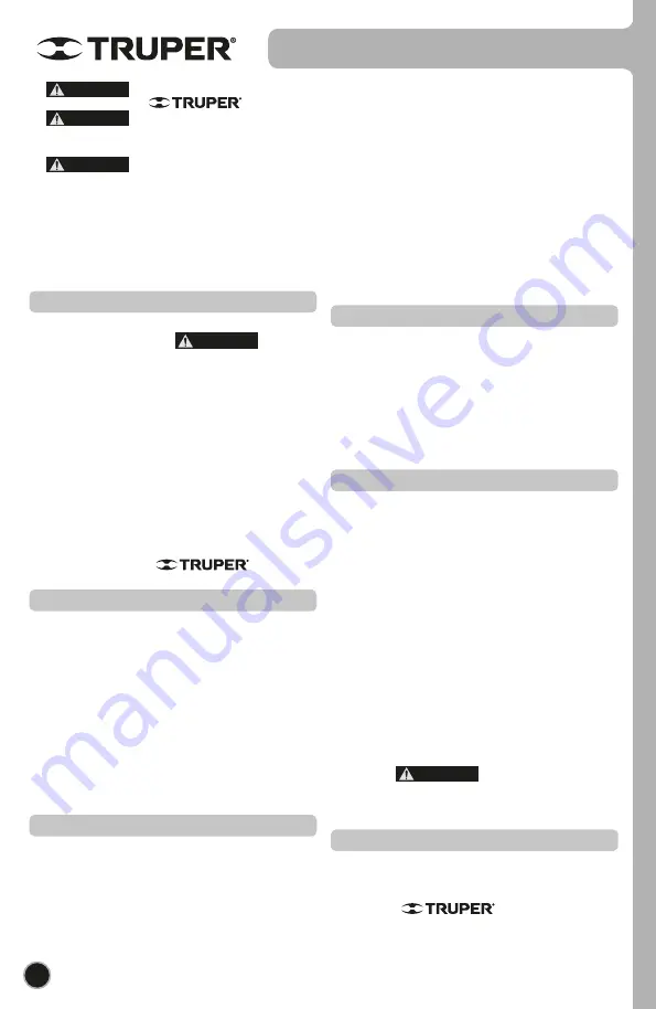 Truper 12910 Manual Download Page 12