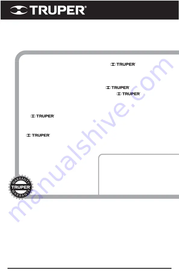 Truper 14353 Скачать руководство пользователя страница 20