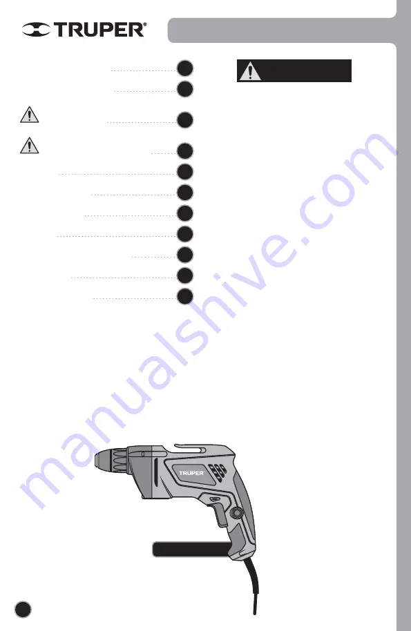 Truper 16024 Manual Download Page 2