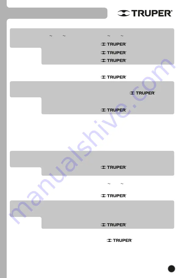 Truper 17335 Скачать руководство пользователя страница 11