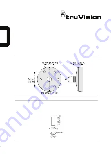 TruVision TVD-CB3 Cup Base Скачать руководство пользователя страница 1