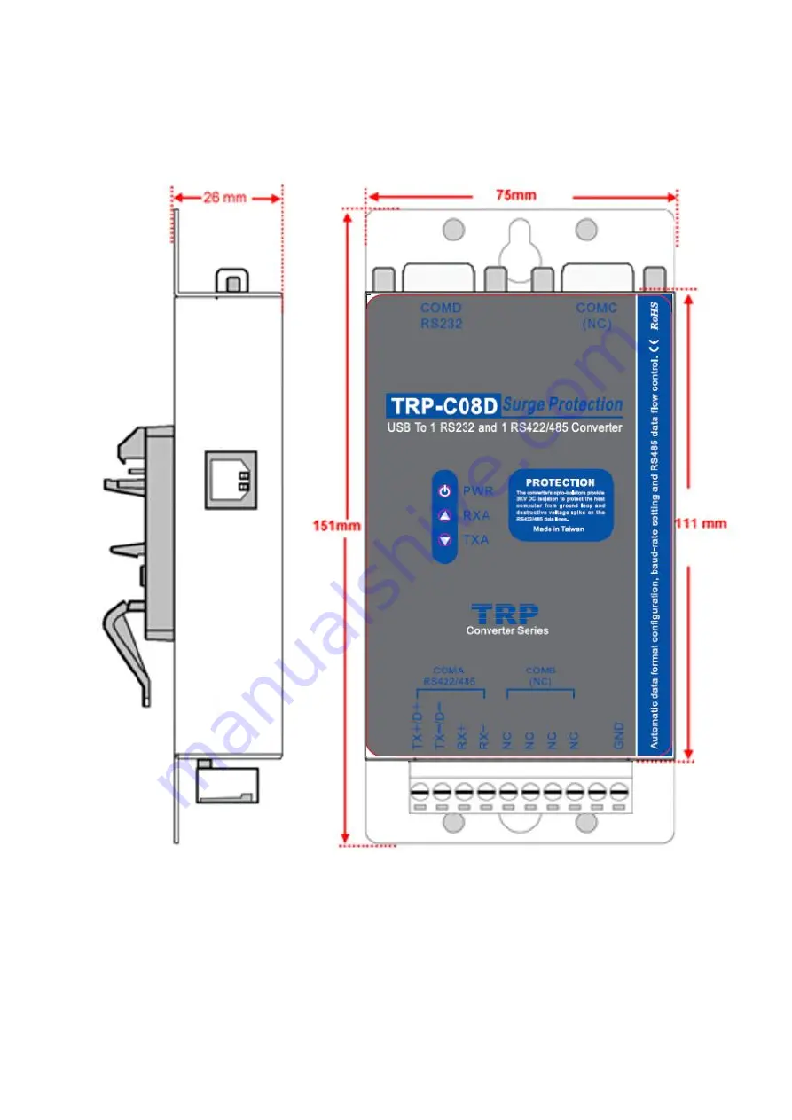 Trycom Technology TRP-C08D Скачать руководство пользователя страница 3